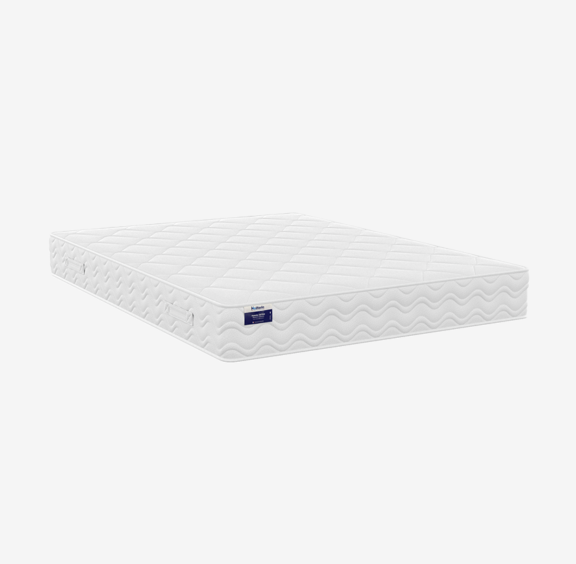 Matelas à ressorts ensachés ferme, garnissage laine et fibres hypoallergéniques