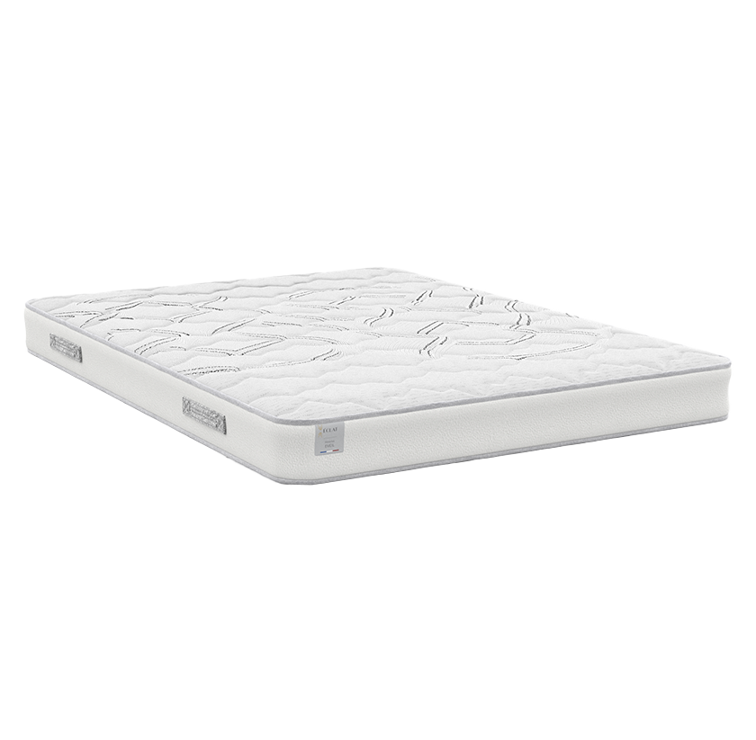 Matelas mousse polyuréthane respirant 40 kg/m³, 3 zones et traitement anti-acariens