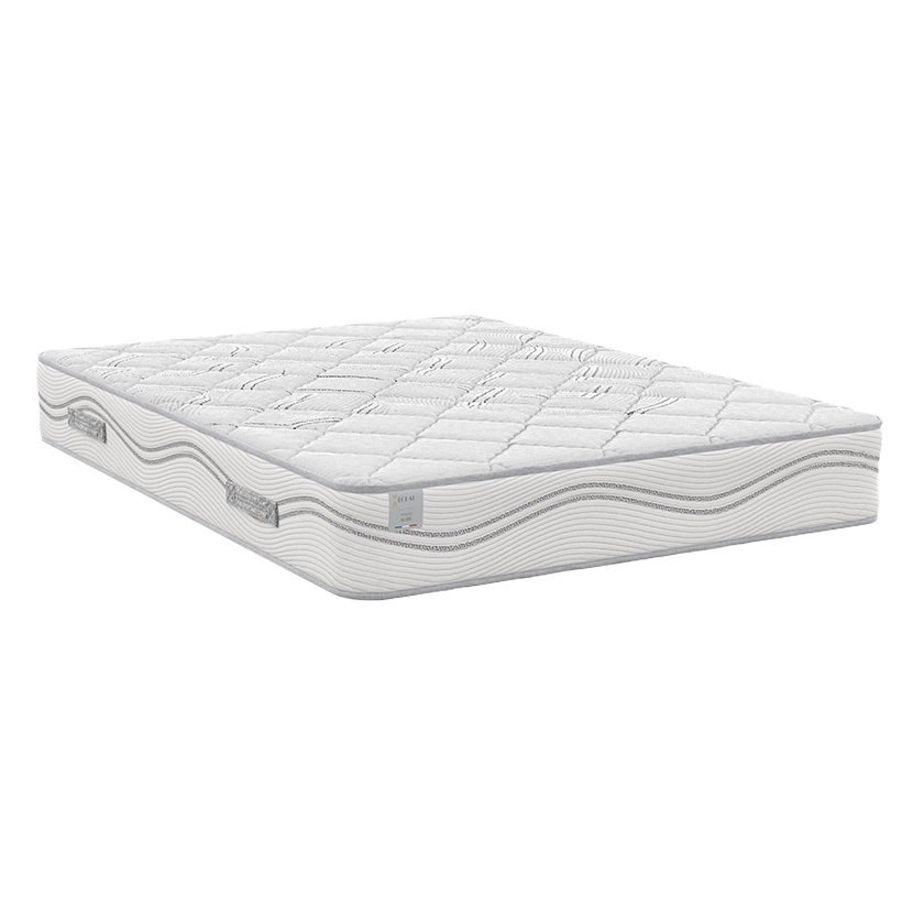 Matelas ressorts ensachés très ferme 25 cm, laine et mousse anti-acariens