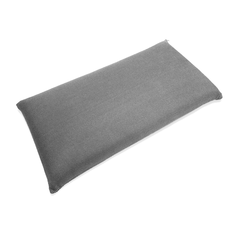 Oreiller mousse mémoire de forme souple, enveloppe 3D ventilée lavable