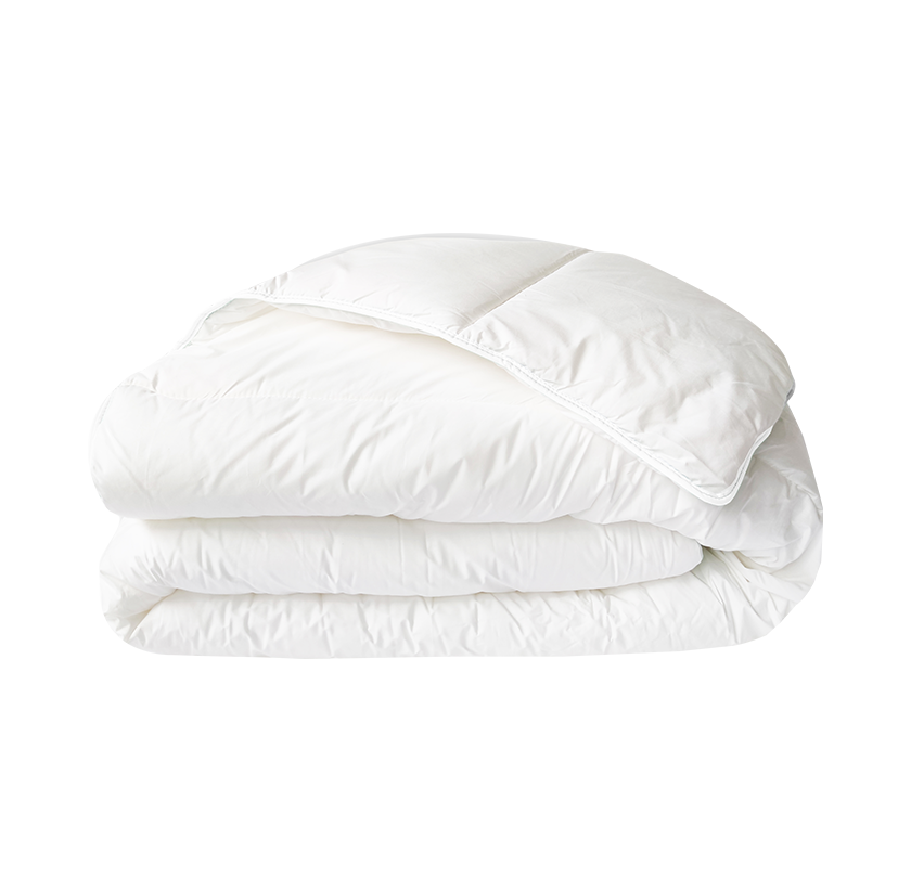 Couette tempérée triple protection anti-acariens antibactérienne, toile de coton naturelle
