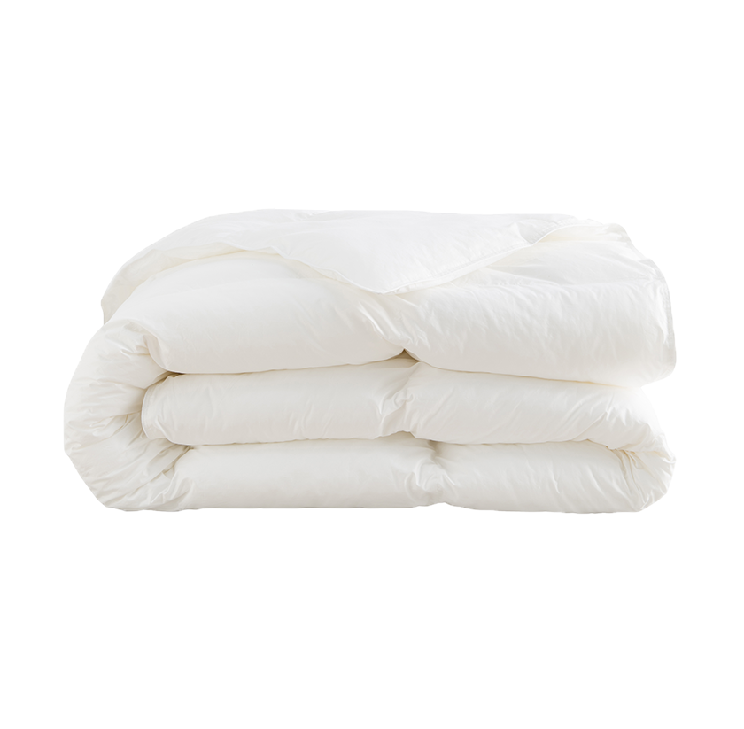 Couette extra-légère fibre extra gonflant, enveloppe satin de coton respirante