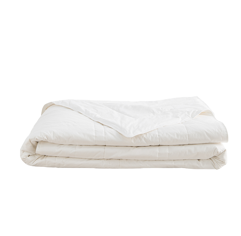 Couette estivale soie sauvage respirante, enveloppe percale de coton