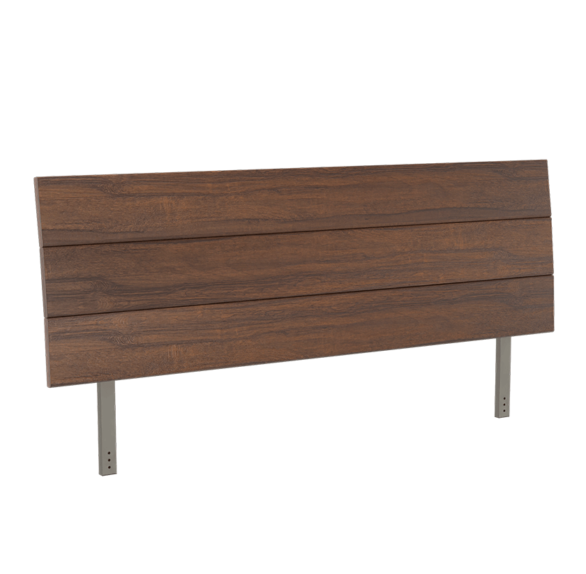Tête de lit bois décor 3 lames, hauteur ajustable compatible sommiers bois décor