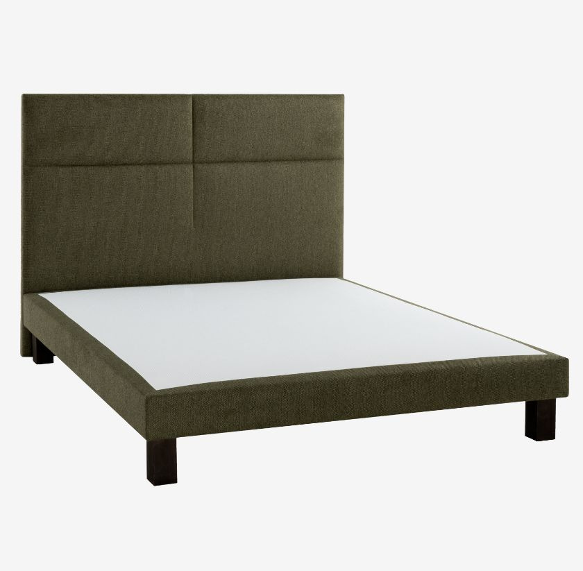 Tête de lit tapissier design sobre, ossature bois massif multitude de coloris
