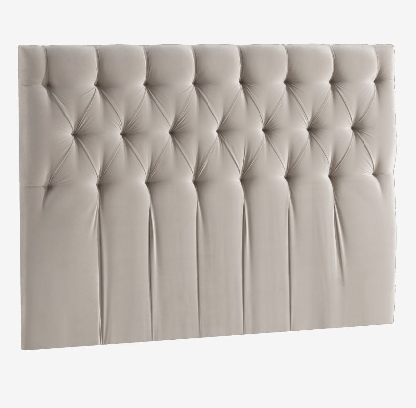 Tête de lit tapissier capitonnage main, sapin massif style moderne coloris au choix
