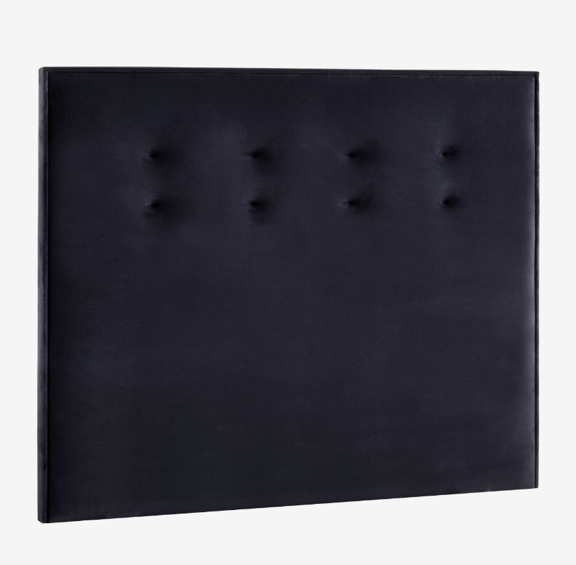 Tête de lit tapissier capitonnée 135 cm, simili cuir ou velours coloris au choix