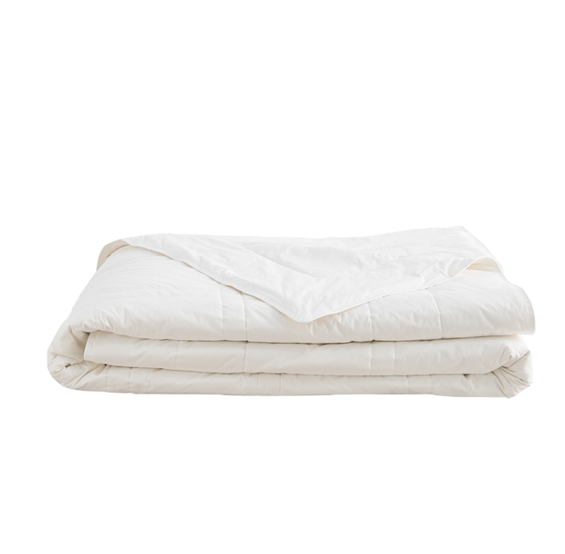 Couette estivale soie sauvage respirante, enveloppe percale de coton