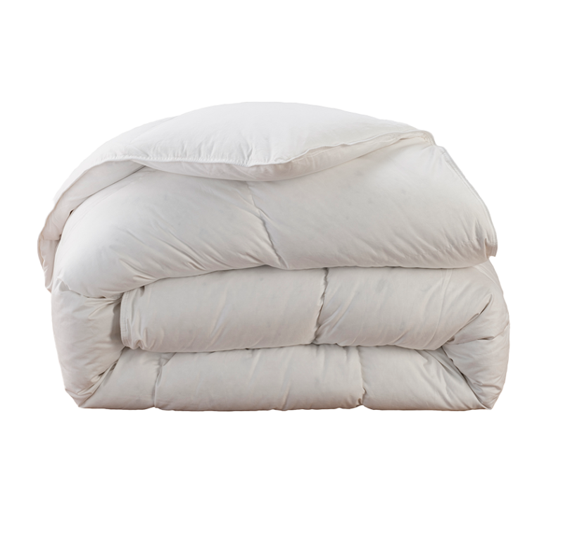 Couette tempérée duvet de canard thermorégulant, confort naturel toutes saisons