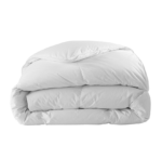 Couette chaude garnissage recyclé éco-responsable, anti-acariens végétal percale de coton
