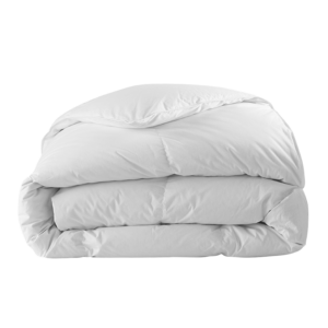 Couette chaude garnissage recyclé éco-responsable, anti-acariens végétal percale de coton