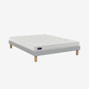 Ensemble mousse HR 32 kg/m³ ferme, accueil tonique et sommier tapissier lattes rigides