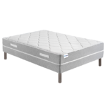 Ensemble matelas ressorts ensachés très ferme, indépendance de couchage et sommier tapissier lattes