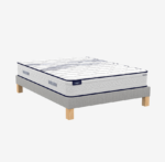 Ensemble latex synthétique 25 cm ferme, sommier lattes sapin massif