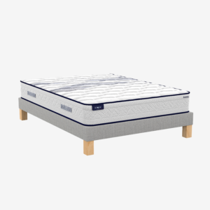 Ensemble latex synthétique 25 cm ferme, sommier lattes sapin massif