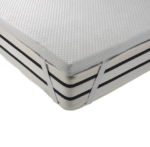 Surmatelas mousse viscoélastique 6 cm 50 kg/m³, thermosensible housse lavable en machine