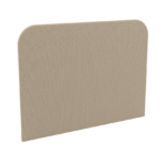 Tête de lit tapissier arrondie 118 cm, glissières au sol tissu ou simili cuir