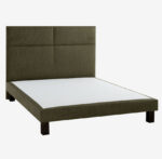 Tête de lit tapissier design sobre, ossature bois massif multitude de coloris